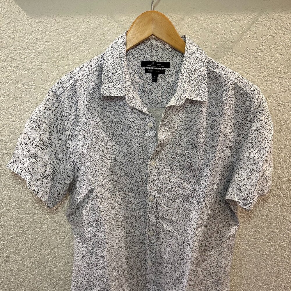 Marc Antony slim fit mens short sleeved button up